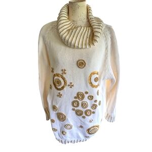 Beautiful Vintage Beaded Sweater By Vivat. Medium